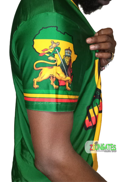 Lion of Judah Jersey - Caribbean Flag Shirts - Rasta - Ethiopia