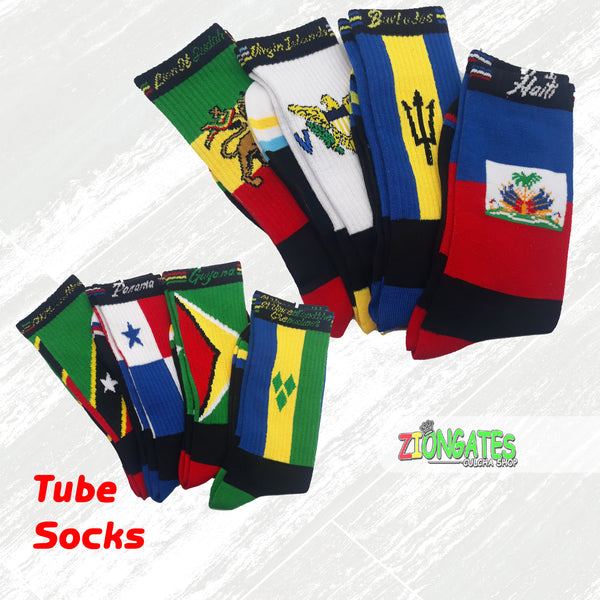 Caribbean island flag Socks - Carnival - j'ouvert - Caribbean island Socks - fete socks