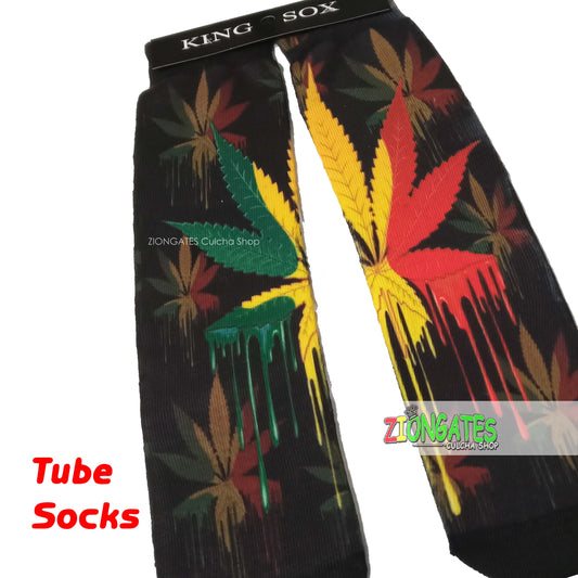 Rasta Socks - 420 - Ganja Leaf