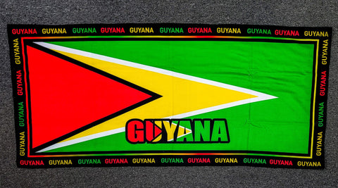 Large Guyana Beach Towel - Fete - J'ouvert - Carnival - Beach - Pool - Cruise