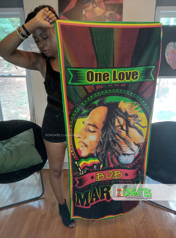 Large Bob Marley One Love Beach Towel