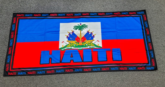 Large HAITI Beach Towel - Fete - J'ouvert - Carnival - Beach - Pool - Cruise