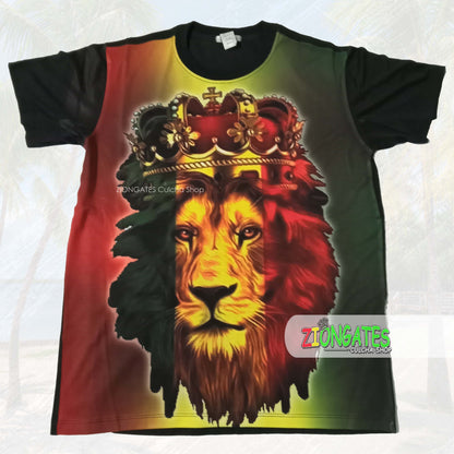 MENS Sublimation Shirt - Lion Crown - Rasta