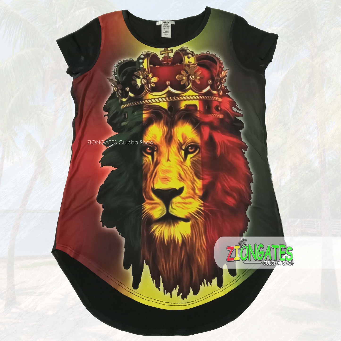 WOMENS Sublimation Shirt - Lion Crown - Rasta