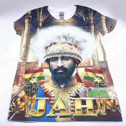 WOMENS Sublimation Shirt - Haile Selassie - JAH Rastafari