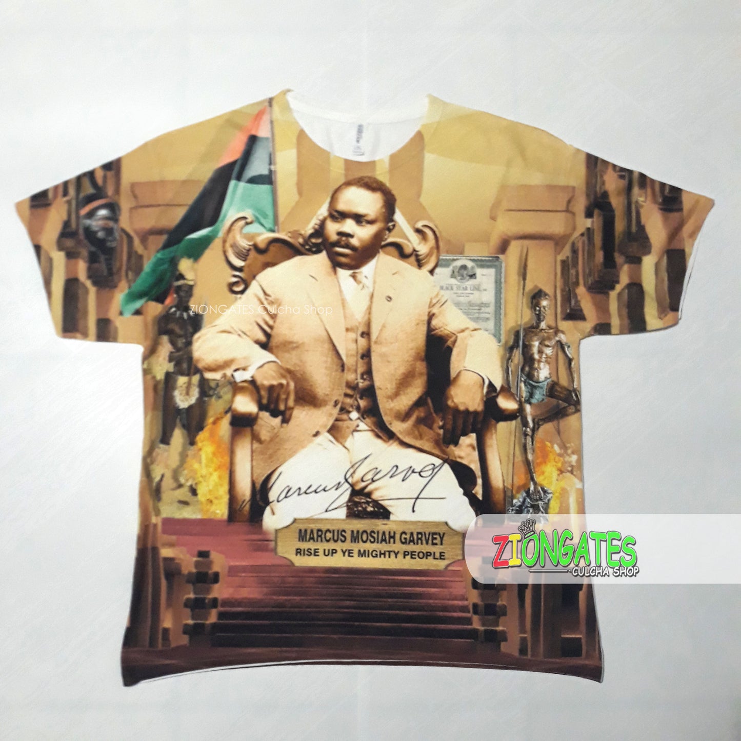 MENS Sublimation Shirt - Marcus Garvey - Throne - RBG