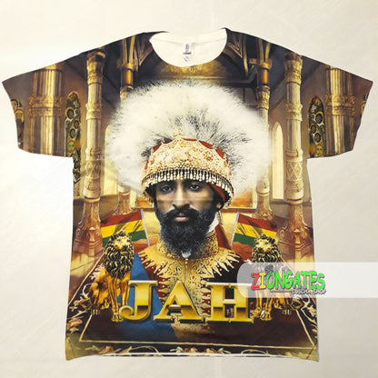 MENS Sublimation Shirt - Haile Selassie - Jah Rastafari Tee Shirt