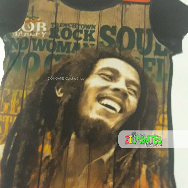 WOMENS Bob Marley Trench town Rock Spandex Shirt