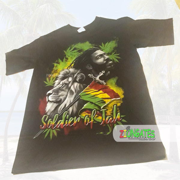Men's Soldier of Jah Tee Shirt - Black